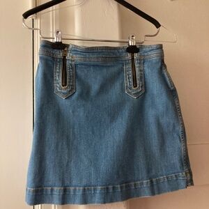 Anthropologie Pilcro and the Letterpress Skirt Jean Denim Skirt